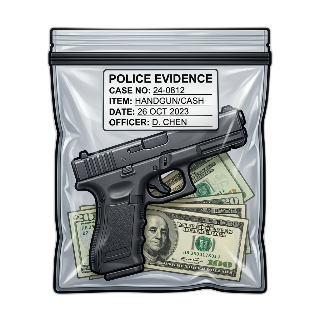 Filled Evidence Bag